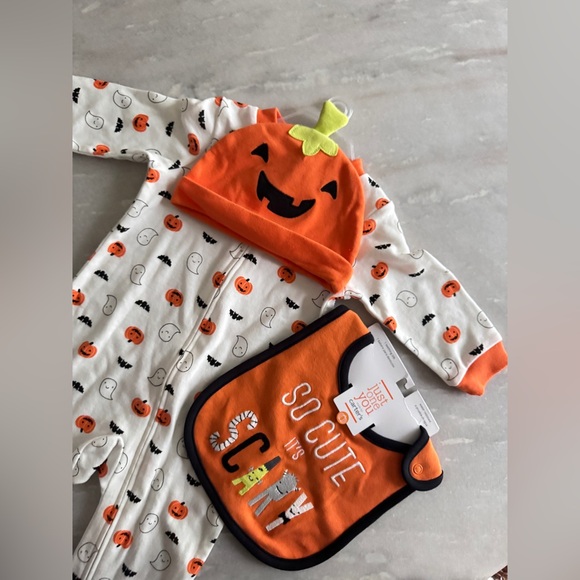 Halloween baby Romper with beanie - Picture 3 of 8
